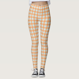 Karetskjortor med ett livfullt orange, blått leggings
