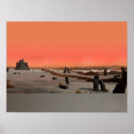 Karg främmande planet poster