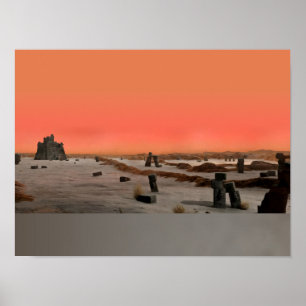 Karg främmande planet poster