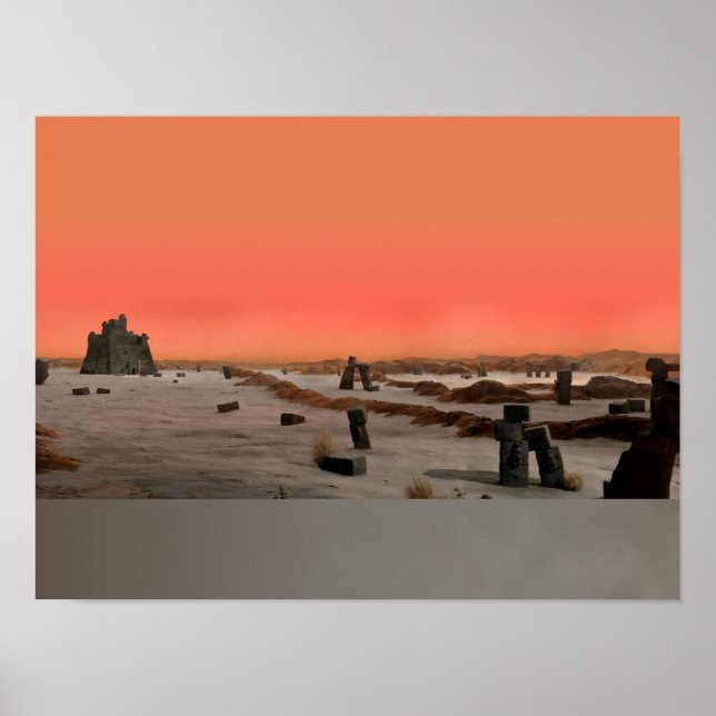 Karg främmande planet poster (Framsidan)