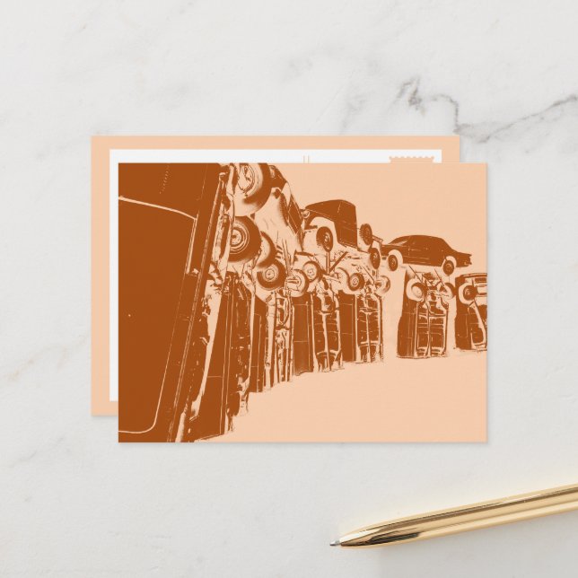 Karhenge in alliance nebraska vykort (Fram/Back In Situ)