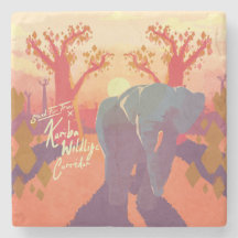 Kariba Wildlife Corridor Stone Underlägg