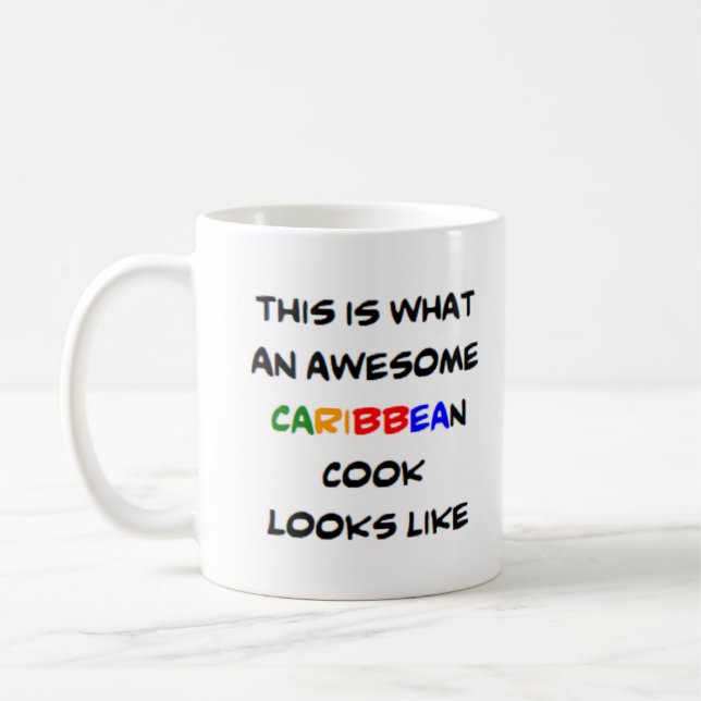 karibbönkock, fantastisk kaffemugg (Vänster)
