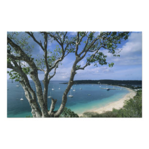 Karibien, Anguilla-ön, Road Bay Harbour. Fototryck