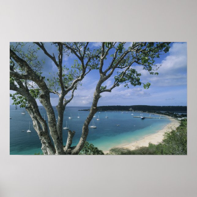 Karibien, Anguilla-ön, Road Bay Harbour. Poster (Framsidan)