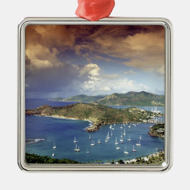 Karibien, Antigua. Julgransprydnad Metall (Framsidan)