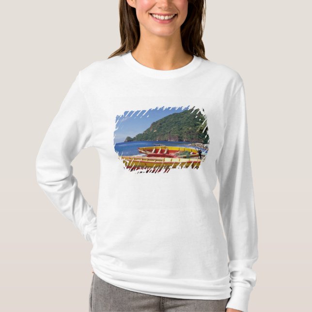 Karibien, BWI, St. Lucia, segelbåtar, Soufriere. Tee (Framsida)