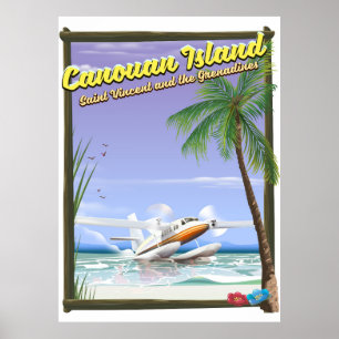 Karibien, Canouan-öarnas paradisaffisch. Poster