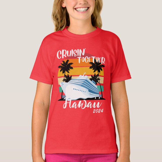 Karibien Cruise 2024 Family Friends Group Travel T Shirt (Framsida)