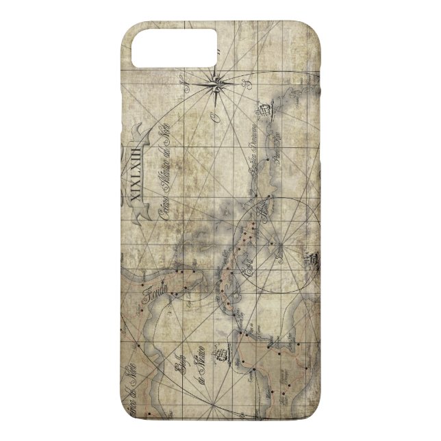 Karibien - gammal karta Case-Mate iPhone skal (Baksida)