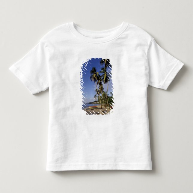 KARIBIEN, Grenada, St. George, Båtar på palm Tröja (Framsida)