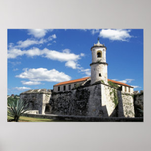 Karibien, Kuba, Havanna. Gammal Havanna, Castillo Poster