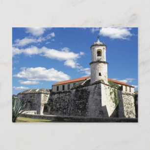 Karibien, Kuba, Havanna. Gammal Havanna, Castillo Vykort