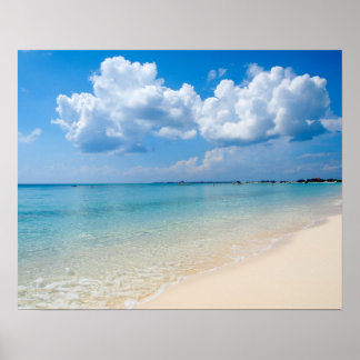 Karibien - Seven Mile Beach - Caymanöarna Poster