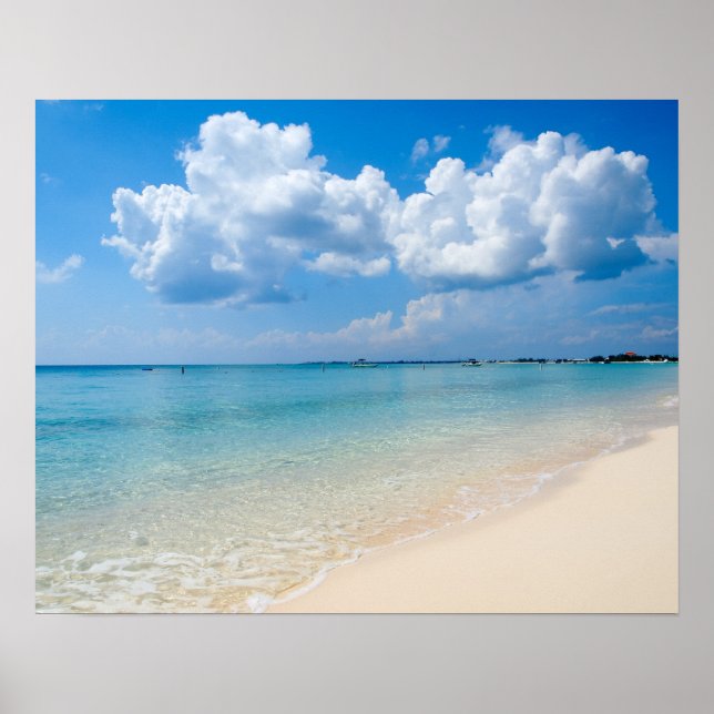 Karibien - Seven Mile Beach - Caymanöarna Poster (Framsidan)