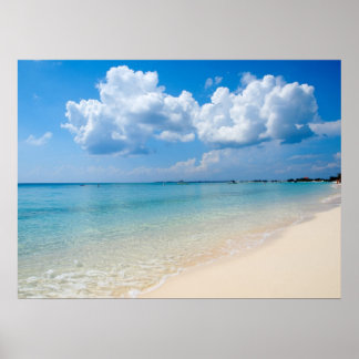 Karibien - Sju Mile Beach - Caymanöarna Poster