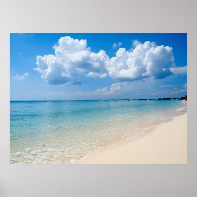 Karibien - Sju Mile Beach - Caymanöarna Poster (Framsidan)