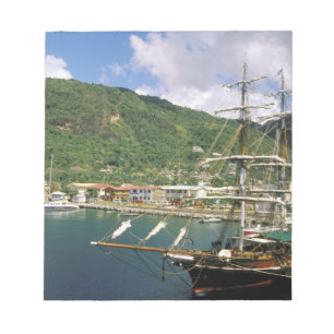 Karibien, St. Lucia, Soufriere. Båtar i Anteckningsblock