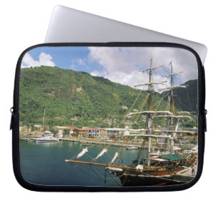 Karibien, St. Lucia, Soufriere. Båtar i Laptop Fodral