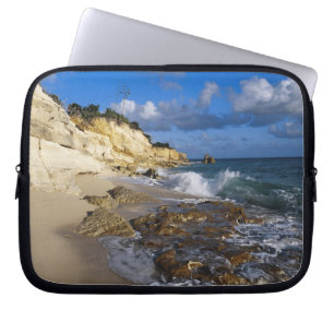 Karibien, St. Martin, Klippor vid Cupecoy-stranden Laptop Sleeve