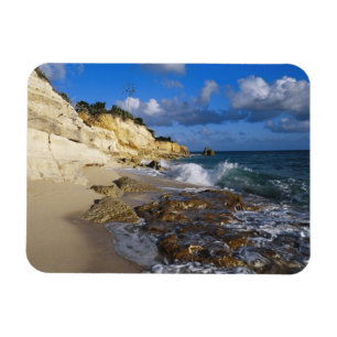 Karibien, St. Martin, Klippor vid Cupecoy-stranden Magnet