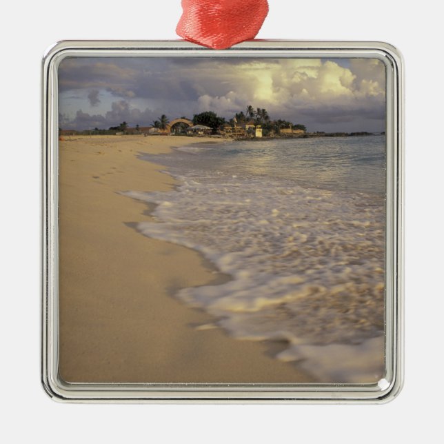 Karibien, St. Martin (St. Maarten). Maho Bay Julgransprydnad Metall (Framsidan)