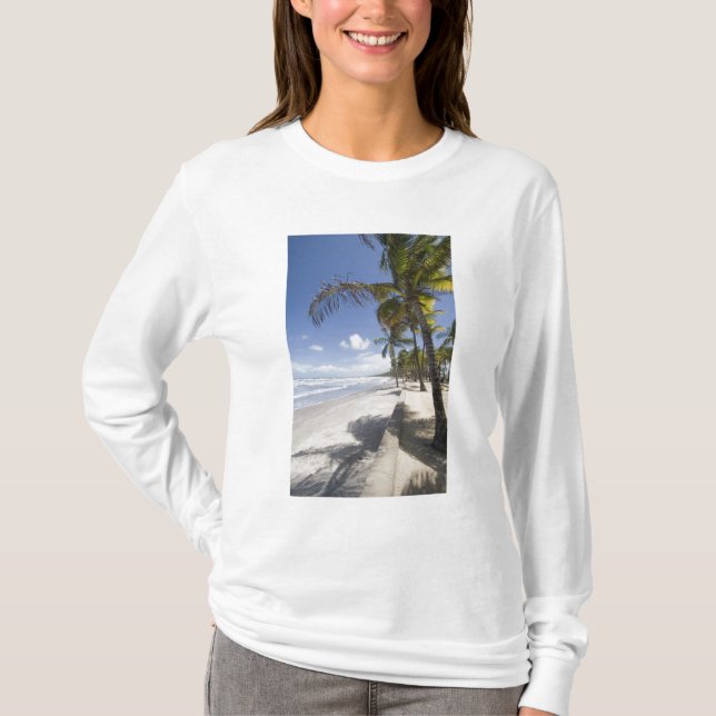 Karibien - Trinidad - Manzanilla Beach på T-shirt (Framsida)