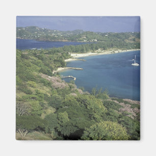 Karibien, Västindien, St. Lucia. Utsikt över Magnet