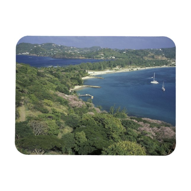Karibien, Västindien, St. Lucia. Utsikt över Magnet (Horisontell)