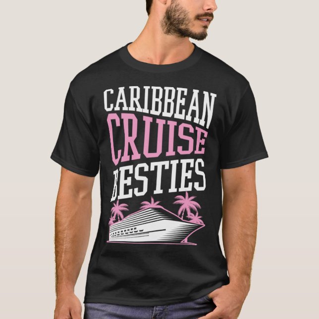 Karibienkryssning Bästa vänner Matchande kryssning T Shirt (Framsida)