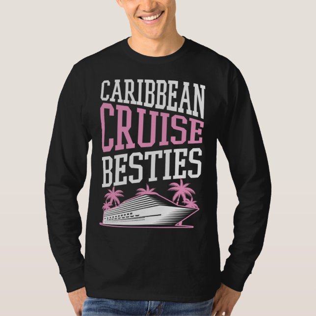 Karibienkryssning Bästa vänner Matchande kryssning T Shirt (Framsida)