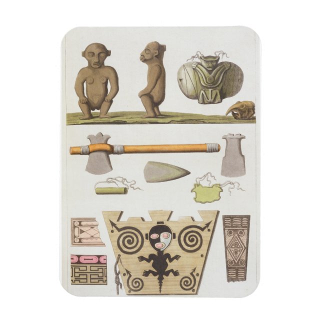 Karibierna (färg engrave) magnet (Vertikal)