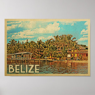 Karibisk affisch för Belize affischvintage resor