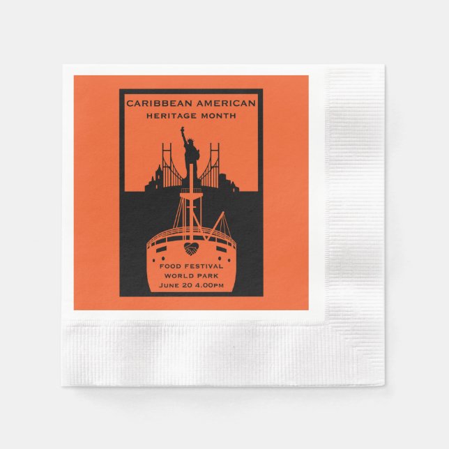 Karibisk-amerikanska kulturarvsmånaden pappersservett (Framsidan)