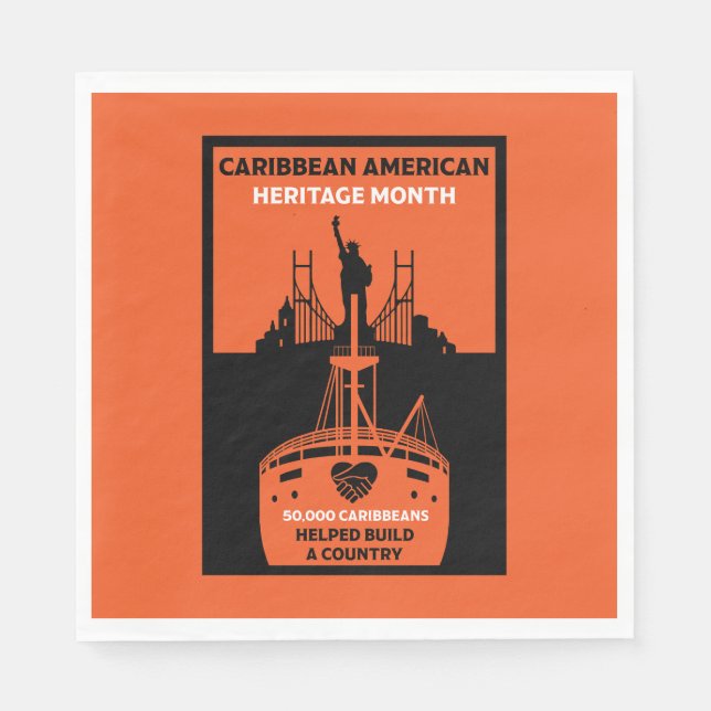 Karibisk-amerikanska kulturarvsmånaden pappersservett (Framsidan)