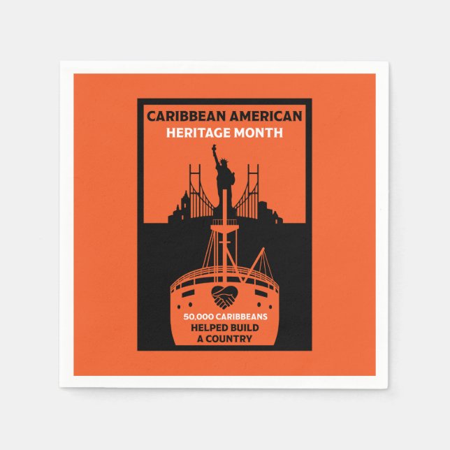 Karibisk-amerikanska kulturarvsmånaden pappersservett (Framsidan)