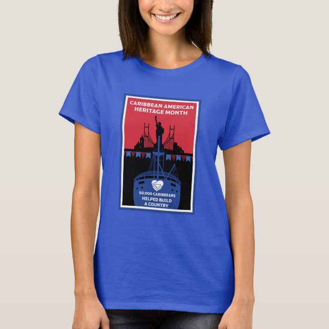 Karibisk-amerikanska kulturarvsmånaden t shirt (Framsida)