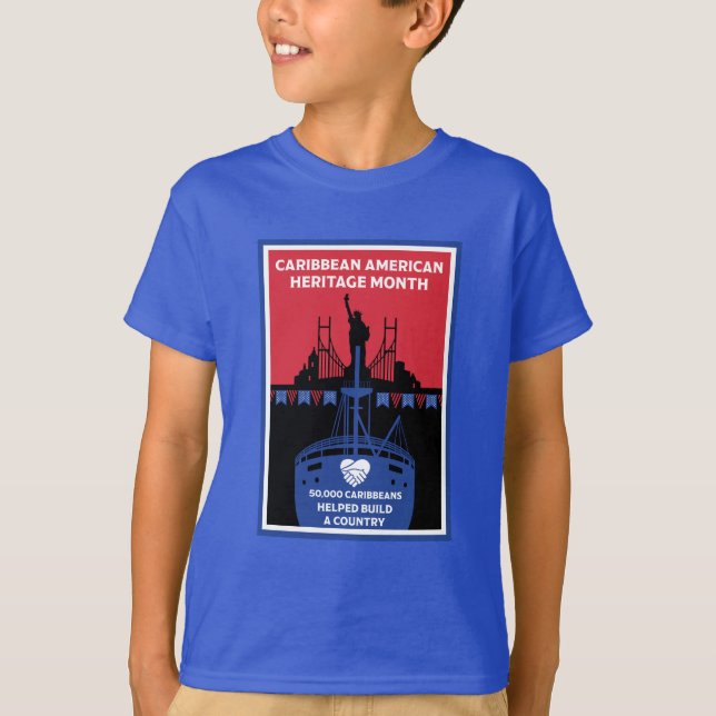 Karibisk-amerikanska kulturarvsmånaden t shirt (Framsida)