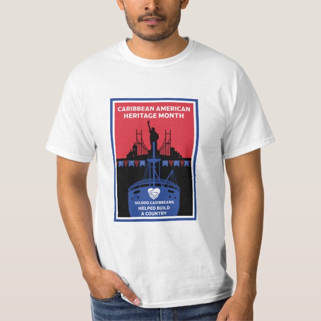 Karibisk-amerikanska kulturarvsmånaden t shirt (Framsida)