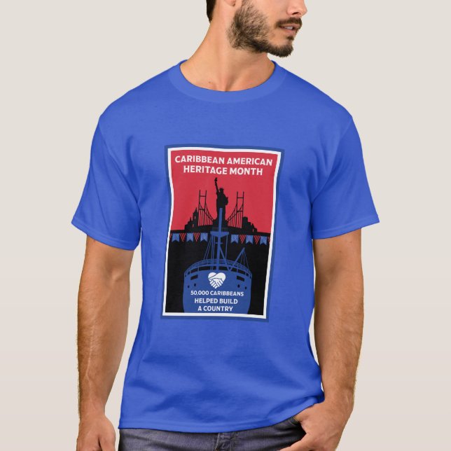 Karibisk-amerikanska kulturarvsmånaden t shirt (Framsida)