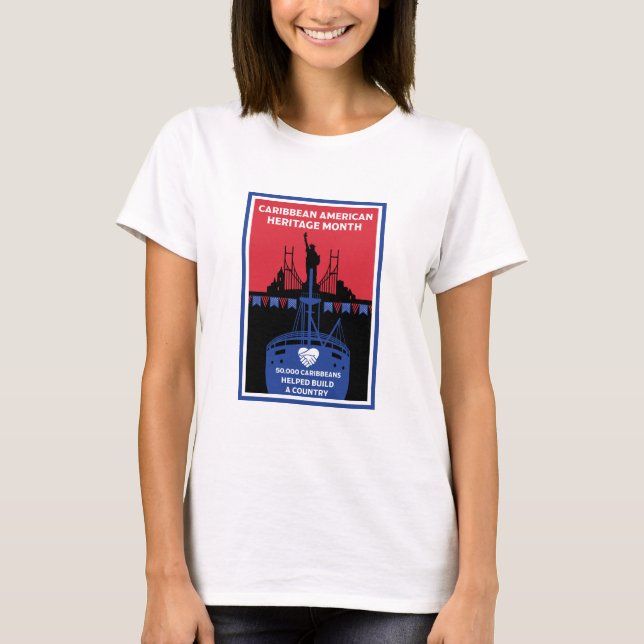 Karibisk-amerikanska kulturarvsmånaden t shirt (Framsida)