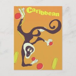 Karibisk apa vintage reseinspirationsaffisch vykort