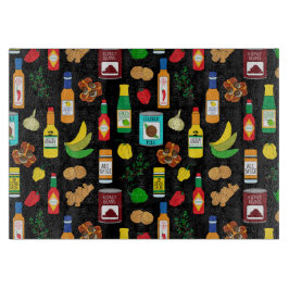 Karibisk Chef Jamaican Food Patterned