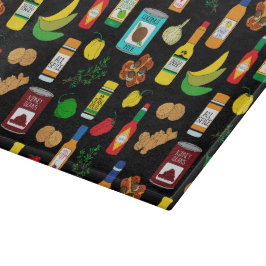 Karibisk Chef Jamaican Food Patterned