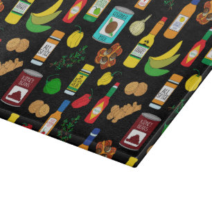 Karibisk Chef Jamaican Food Patterned