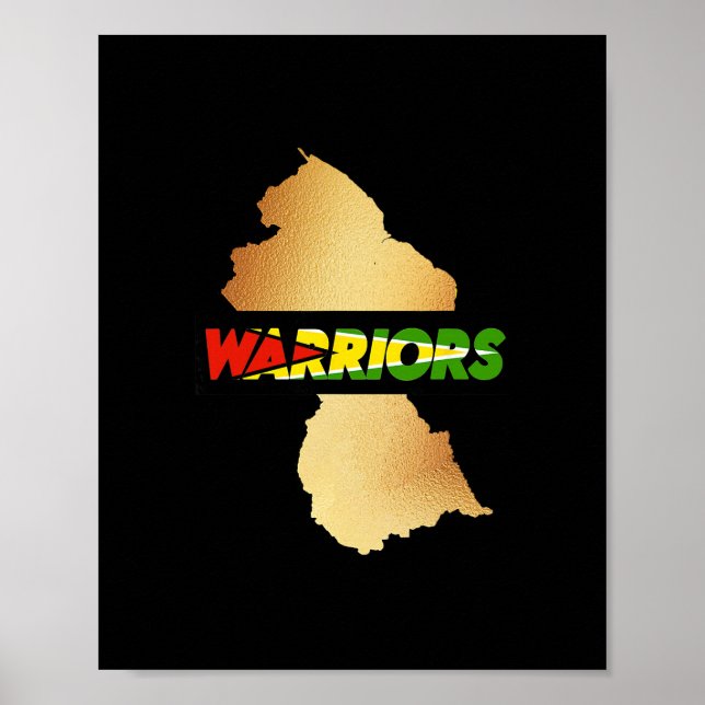 Karibisk cricket Guyana Warriors guyansk cricket Poster (Framsidan)
