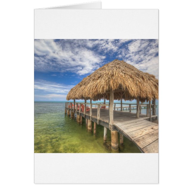 Karibisk Dock Hälsningskort (Framsidan)