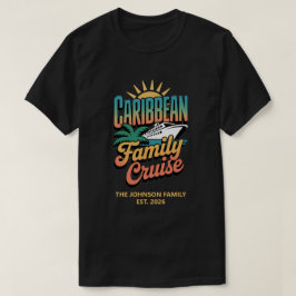Karibisk familjekryssning Anpassat matchande namn T Shirt