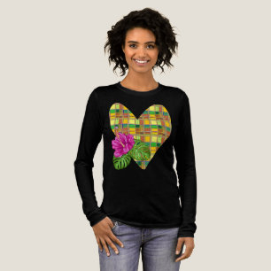 Karibisk Färgrik Tyg Madras-ruta T Shirt