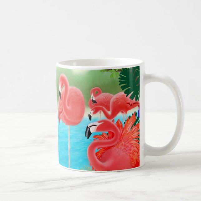 Karibisk Flamingolagunmugg Kaffemugg (Höger)